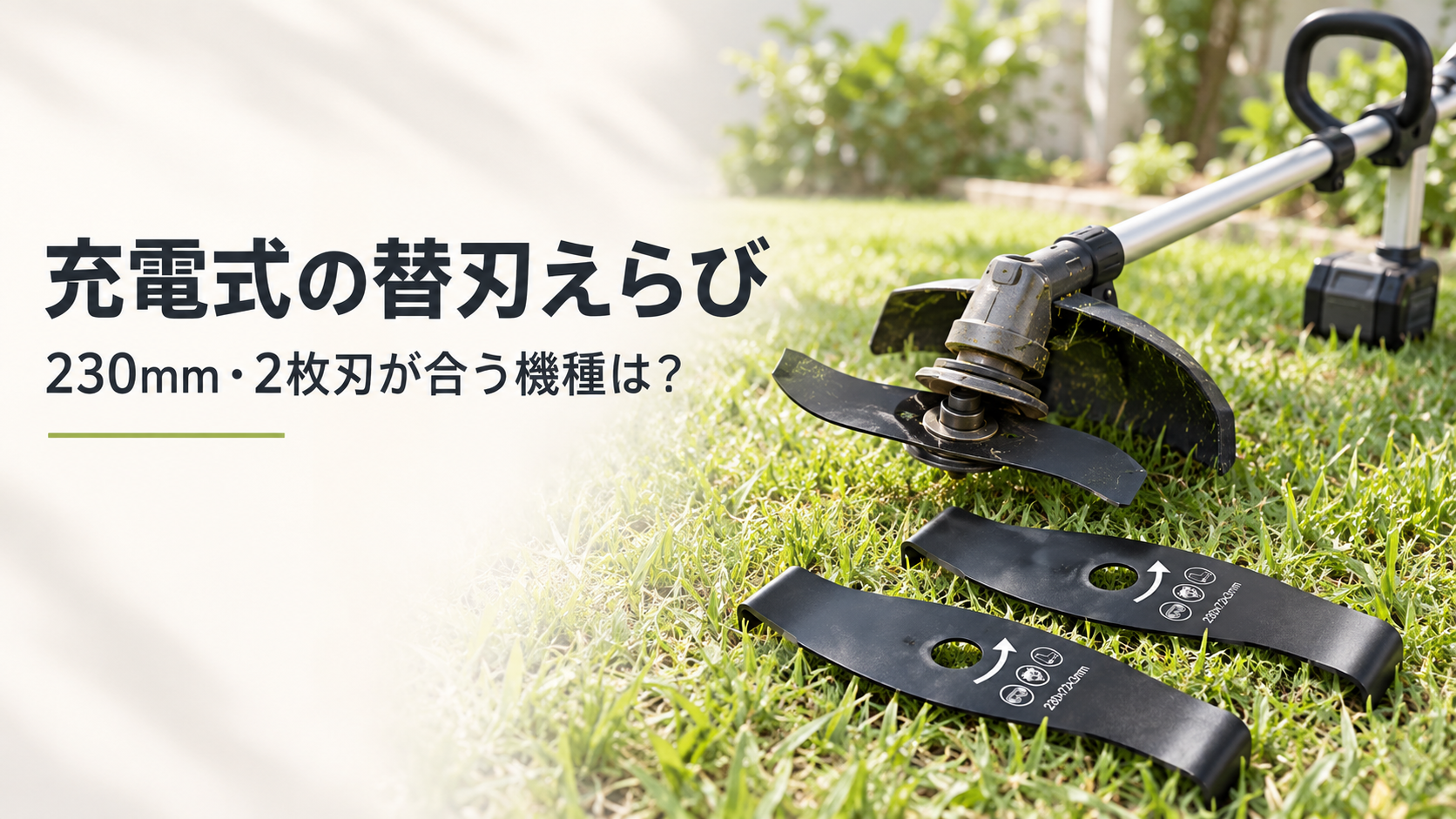 Nestrayシュレッダーブレード230mmと充電式草刈機｜充電式草刈機の替刃の選び方